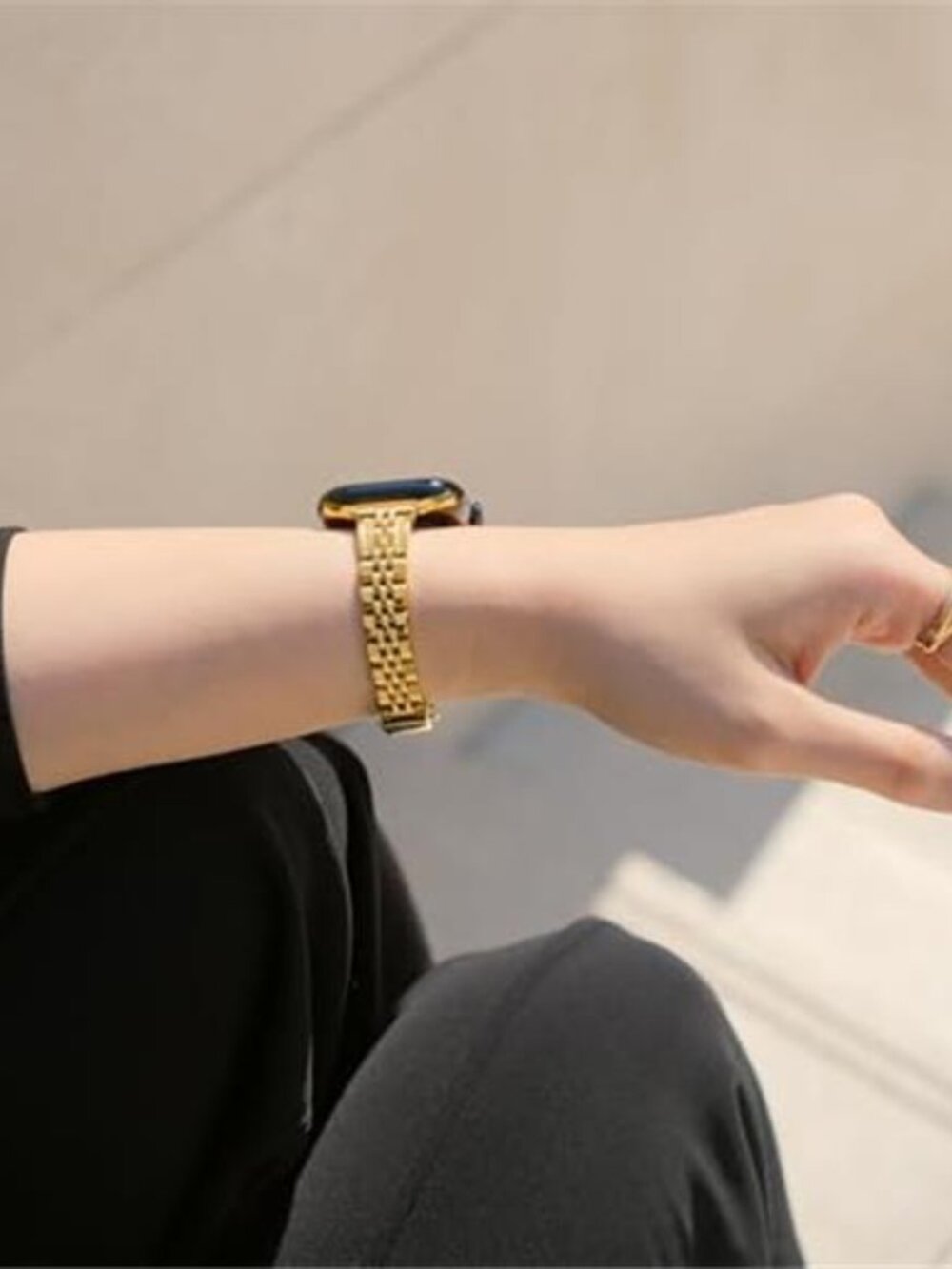 NEW Slim/Gold Luxury Rhinestone Apple Watch Band - Picture 5 of 5